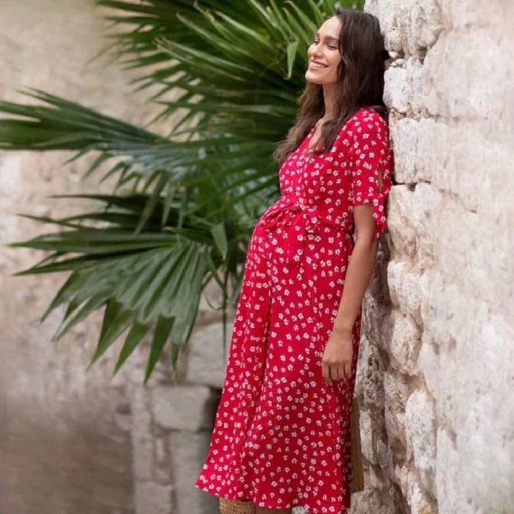 Seraphine Bessie wrap maternity dress - VGUC